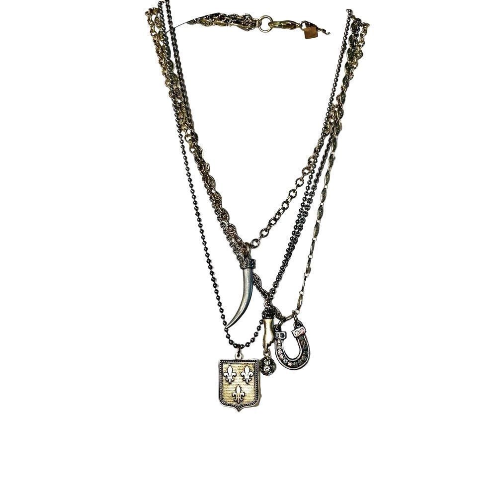 John Wind Maximal Art Multi Chain & Charm Vintage… - image 3